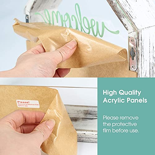 J Jackcube Design Rustic White Wall Planter, Wooden Hanging Terrarium Plant Holder For Succulent Air Plant Mini Cactus Faux Plants, Display Home Wall Decor - Mk661A #TOP5