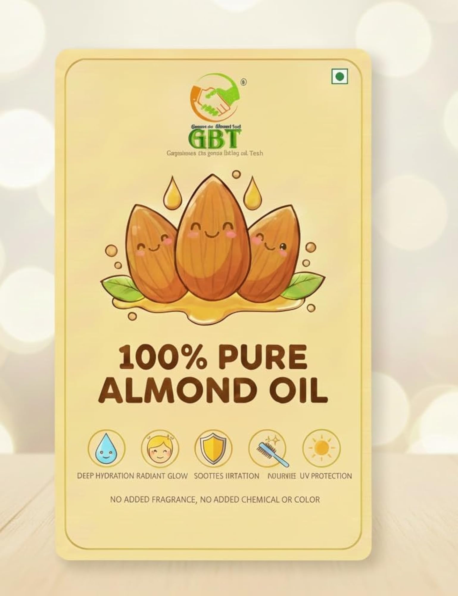 100% Pure Almond Oil for Hair and Skin, Deep Moisturization