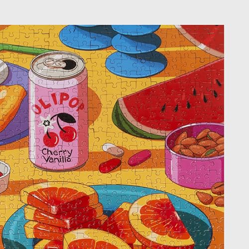 Image of Jigsaw Puzzle Rectangular 1000 Pieces - Scrumptious Theme by Muhammed Sajid Fun & Challenging Mind Games Puzzle Game Activity for Adults & Kids