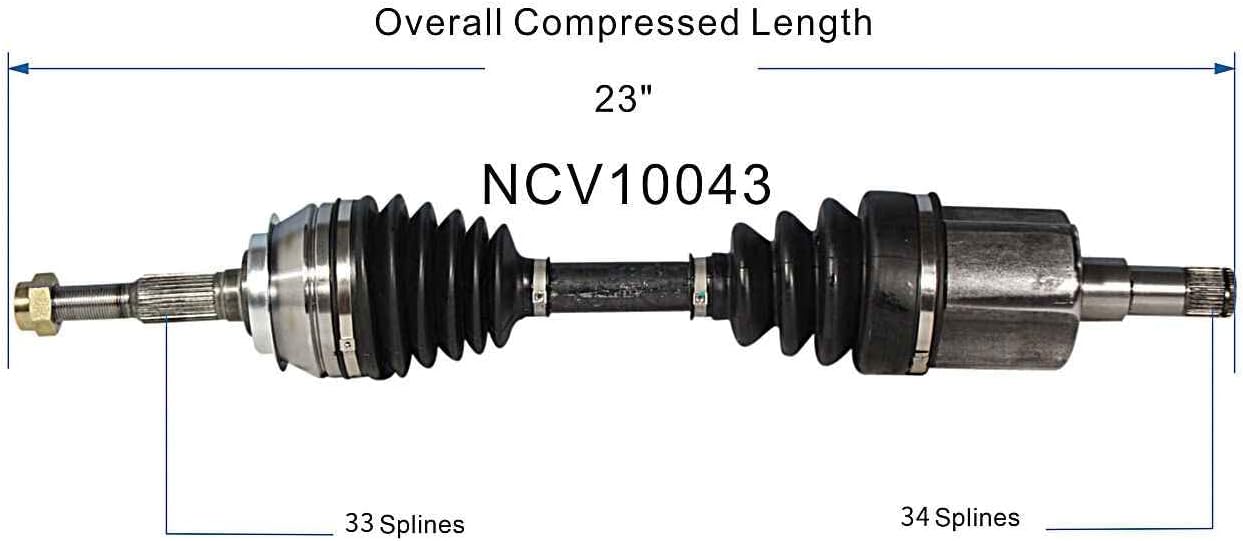 GSP NCV10043 CV Axle Shaft Assembly - Left Front (Driver Side)