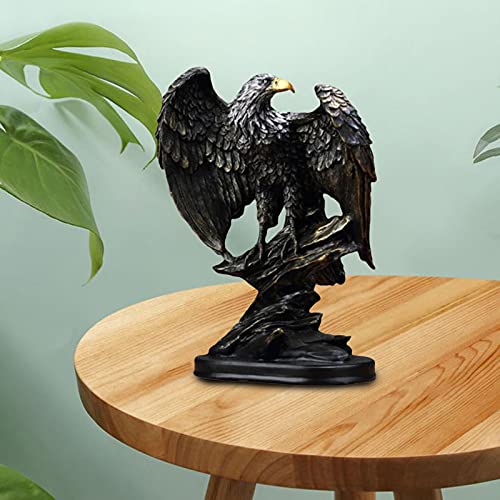 Águia de resina moderna empoleirada na árvore escultura decorativa animal ornamento estatueta estátu