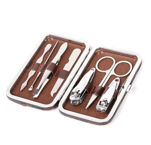 7-in-1 Stainless Steel Manicure & Pedicure Traveling Grooming Personal Care Tools Kit 4