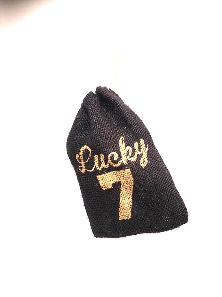 YOURKARTS.COM latest Black JUTE potli bag along with extra 60ml refill Pure and fresh Natural organic car hanging perfume /home fragrance with No Synthetics Chemicals, No Charcoal, 100% Natural and amazing captions (LUCKY 7)