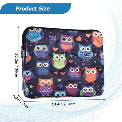 Funda para portátil de 13-14 pulgadas con diseño de búhos miniatura 3