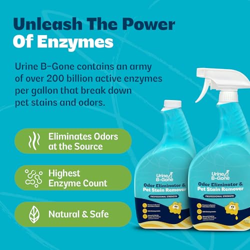Image of Urine B-Gone Enzyme Cleaner for Pet & Human Urine, Original, 32 oz, 2-Pack