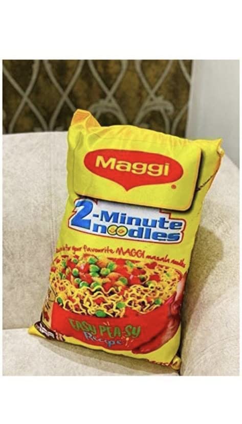 WEEHOMEZ Polyester Digitally Printed Knitting Fabric Rectangular Reversible Pillow Cushion With Microfibre Filler For Kids ( Standard, Multicolour) (Maggie), Pack of 1