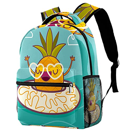 Sac à dos de voyage campus fruits amusants grand cartable scolaire avec porte-bouteille garçon