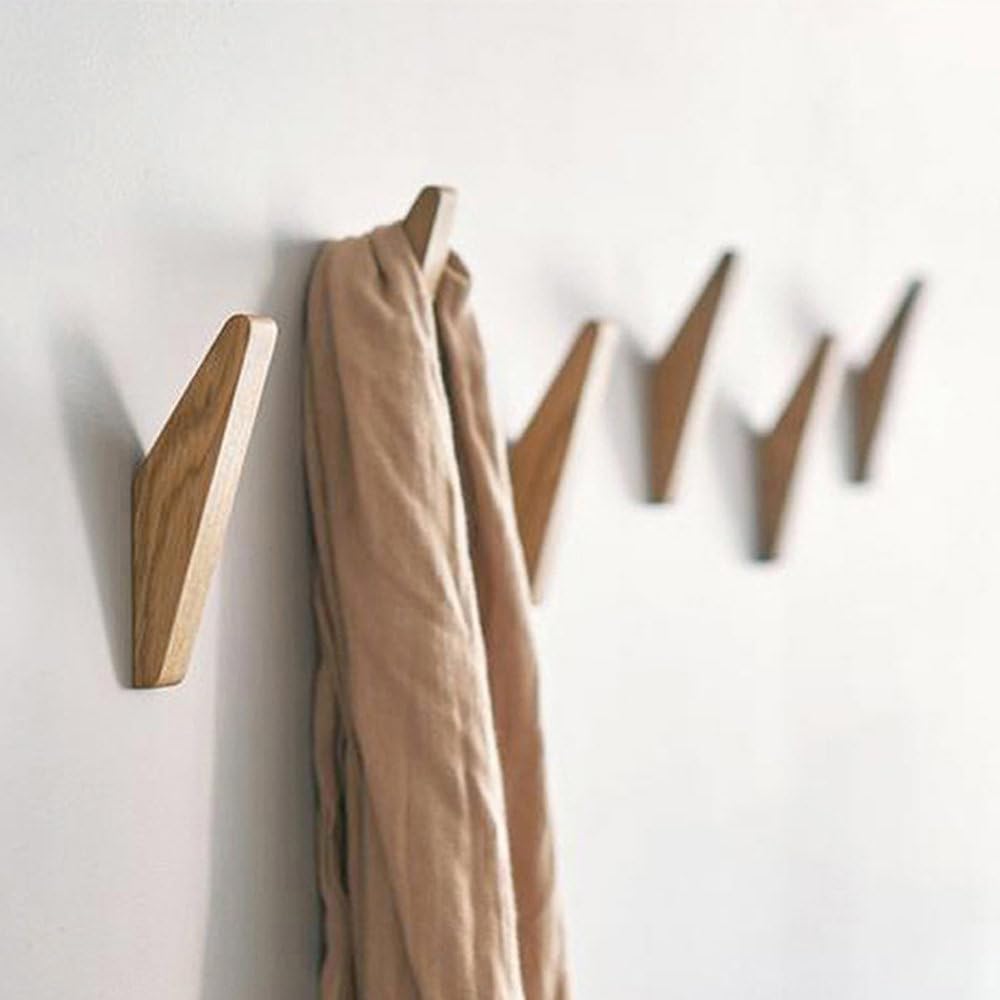 Gancho de madera de nogal negro natural para llaves de pared, gancho decorativo para ropa, bata, bolso, bufanda, toalla, gancho decorativo para el hogar, nogal negro, 1