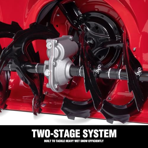 Image of PowerSmart 24-Inch 2-Stage Self-Propelled Gas Snow Blower 212cc Engine with Electric Start, LED Light