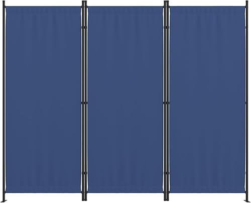 GOJOOASIS Divisores de habitación Pantalla de privacidad plegable 3 paneles de división (azul)