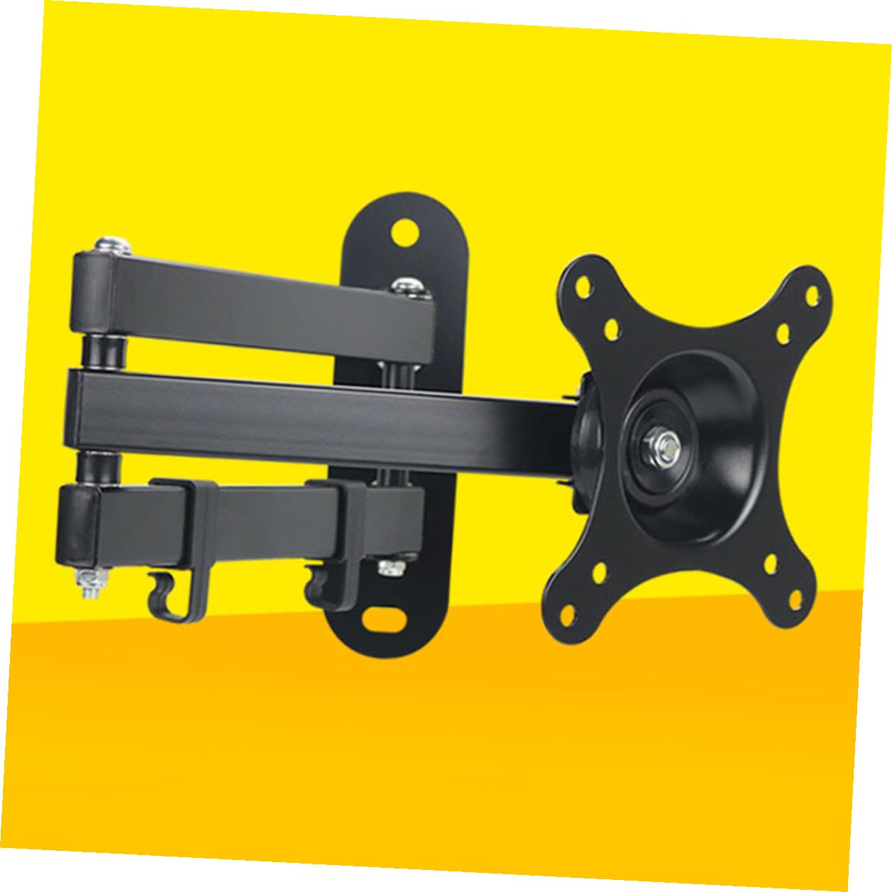 Holibanna Soporte de Pared para Monitor LCD LED Fijo con Inclinación para Panel Plano Negro Compatible para TV y Monitor