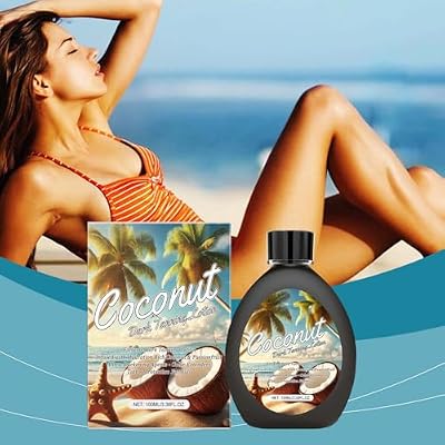 Dark Tanning Lotion Accelerator for Indoor Tanning Beds & Outdoor, Fast Dark Tan Enhancer with Coconut Oil & Aloe, Moisturizing Indoor Tanning Lotion for Face & Body (1PC)