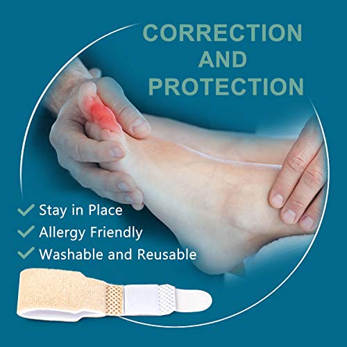Image of Bukihome Hammer Toe Straighteners for Bent Toes, 4 PCS Toe Splints, Toe Corrector, Toe Wraps for Curled Toes, Crooked Toes and Hammer Toes