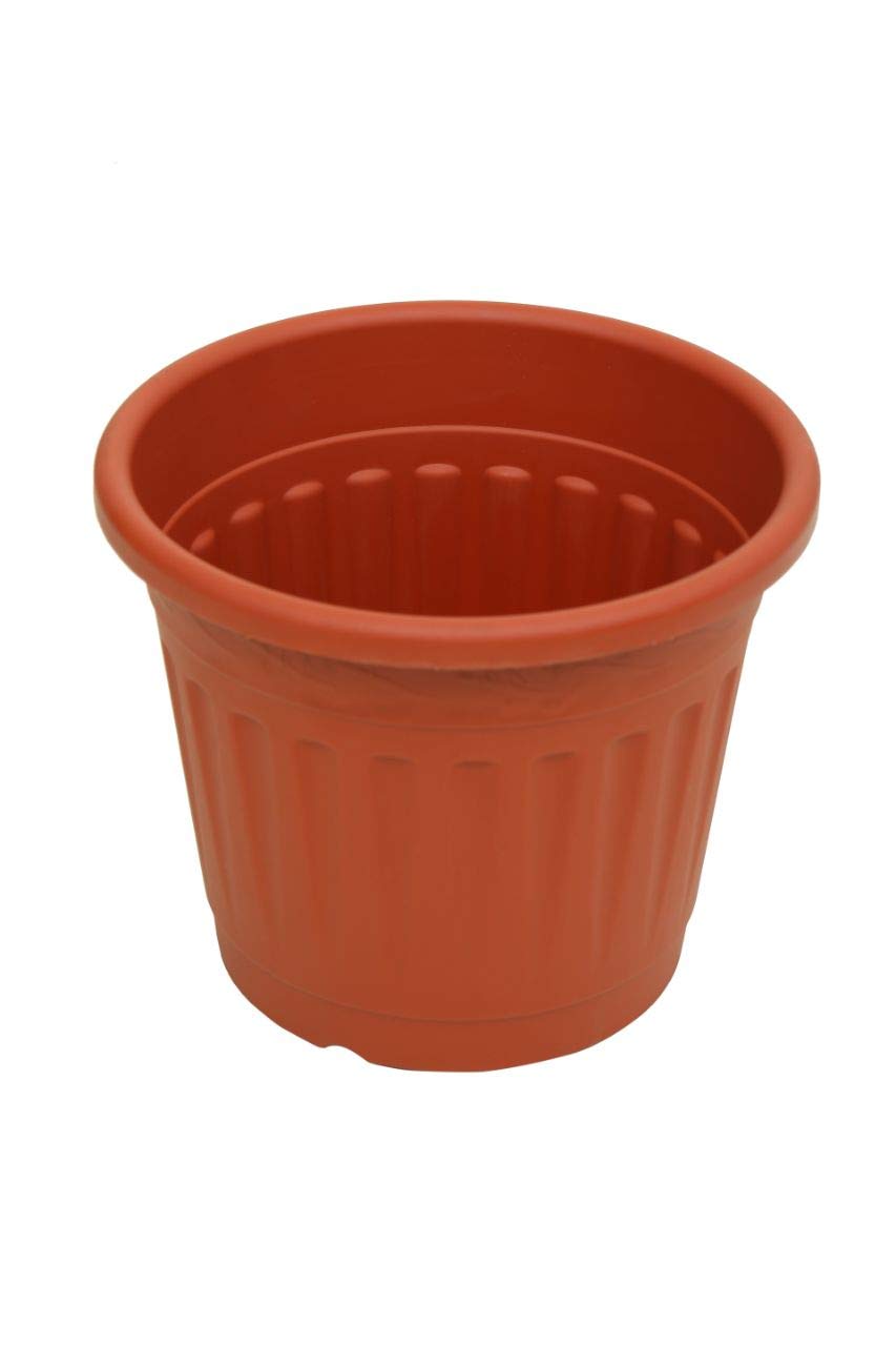 A SARO Plastic Gardening Flower Pots, Brown, 14 Inch, 5 Pieces (B082YVDHB4) Amazon Price History, Amazon Price Tracker