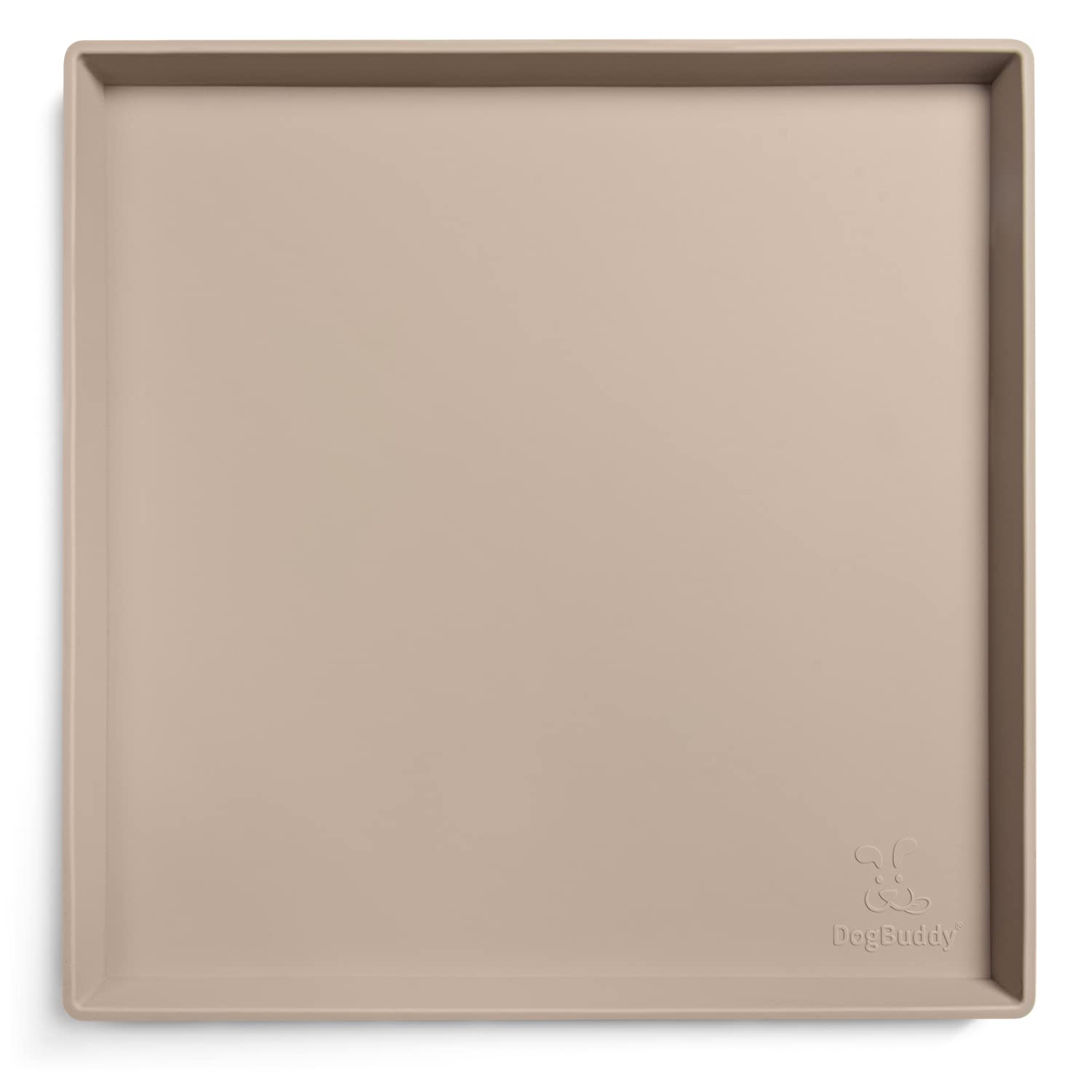 DogBuddy Dog Food Mat – Waterproof Dog Bowl Mat for Food and Water, Silicone Pet Feeding Mats for Floors, Non-Slip Placemat with High Edges for Dogs