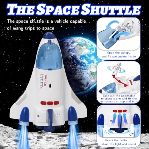 Navette spatiale jouets fusée interactive pour stimuler l'imaginaire WY893A - 4