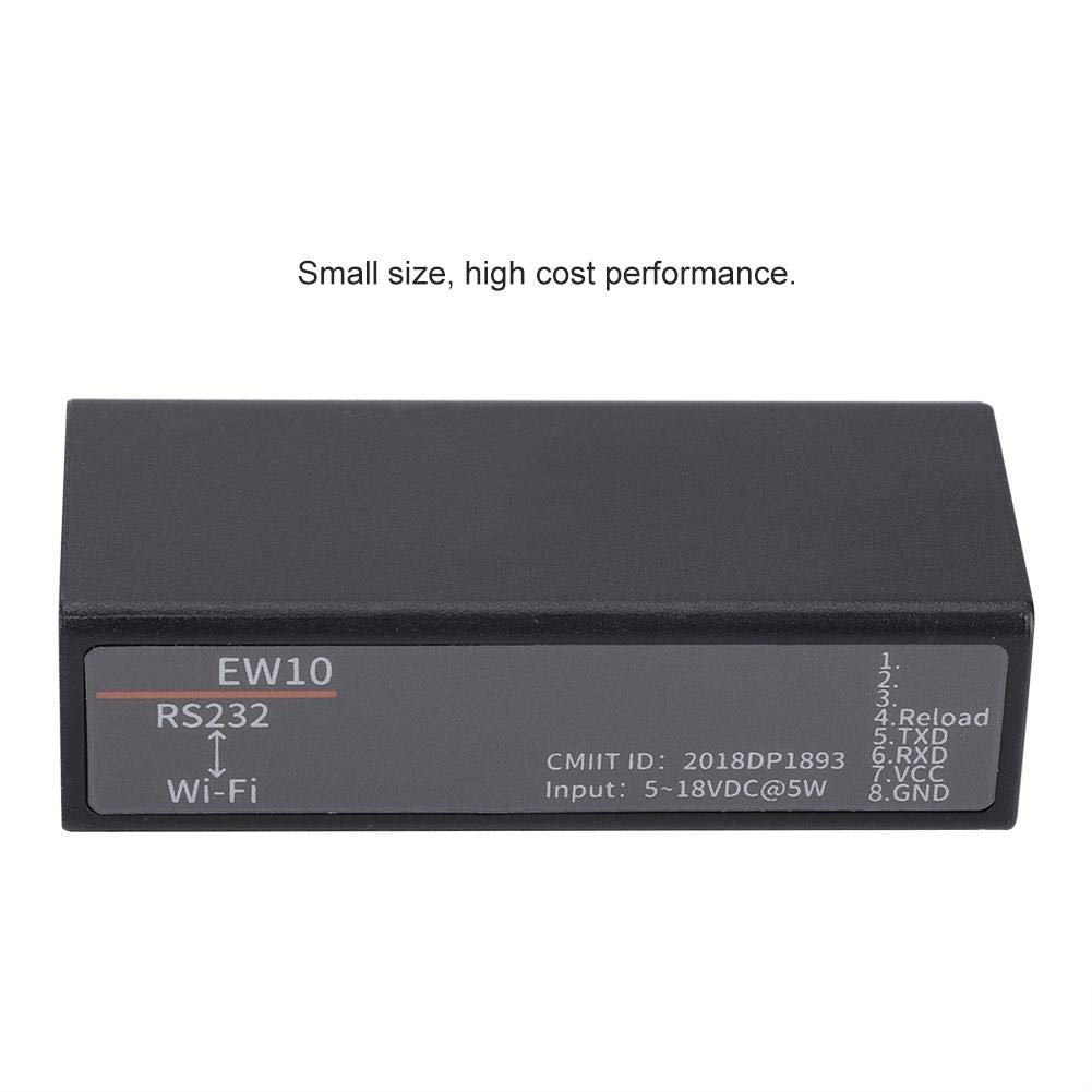 CCYLEZ Servidor en Serie Wifi, Elfin-EW10 a Módulo de Comunicación Inalámbrico Ethernet RS232 de Wifi, Dispositivos de Red Soporte Modbus IP, UDP, DHCP, DNS, HTTP