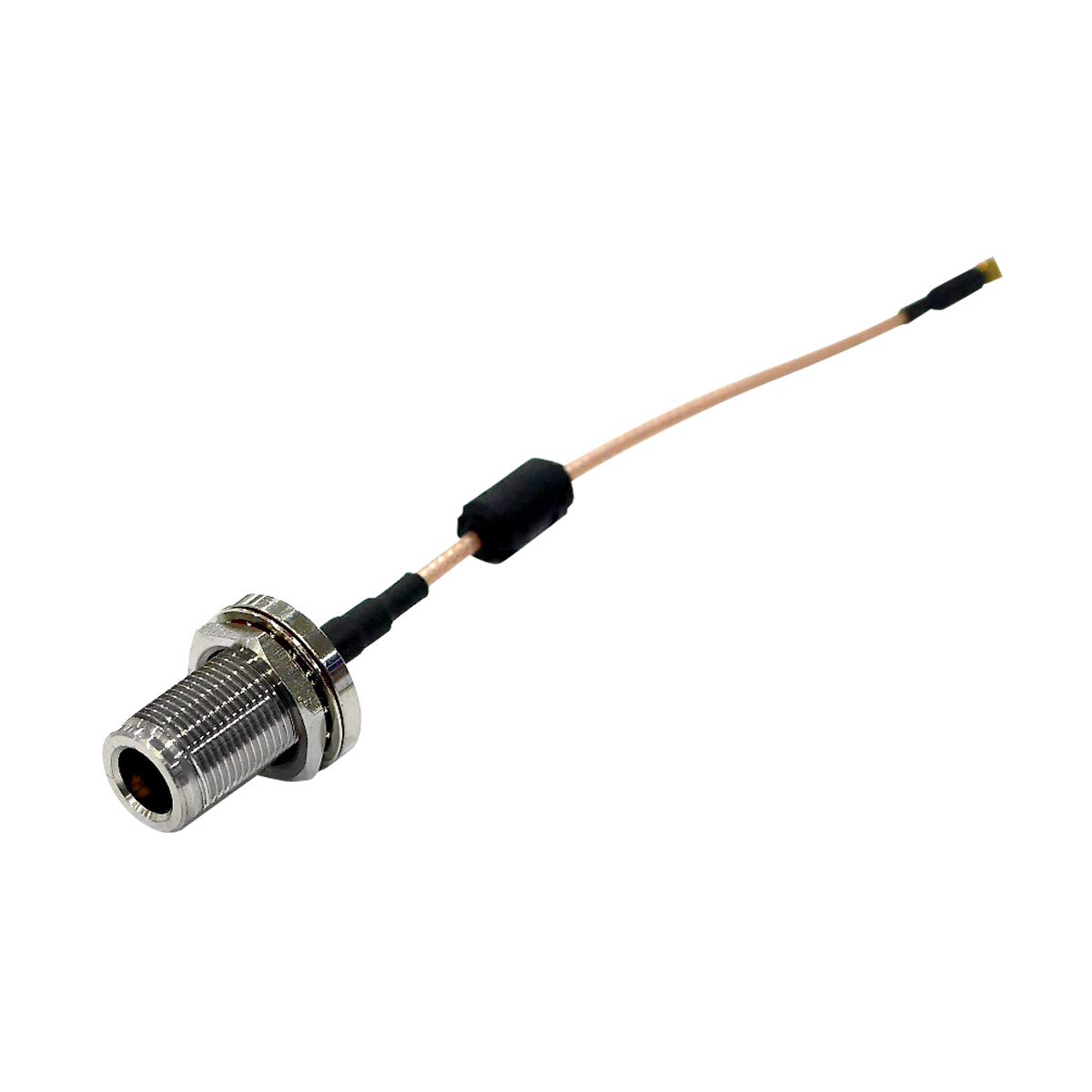 [GTT] N B/H Jack to MMCX Plug Cable Assy with Ferrite core, RG174, L=145MM, EMI Solution Cable Assy