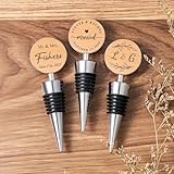 Personalized Wine Stopper, Custom Wine Bottle Topper With Your Name, Metal Wine Stopper For Family, Wedding, Party Gifts