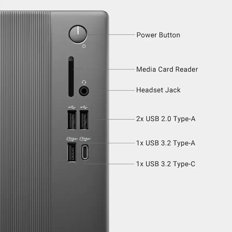 Image of Dell Secure & Productive Business Tower Desktop, Intel 10-Core Ultra 5 225, 32GB DDR5 RAM, 1TB Storage(512GB SSD & 500GB External), HDMI, DP, Wi-Fi 6, RJ45, USB-C, Headset Jack, Windows 11