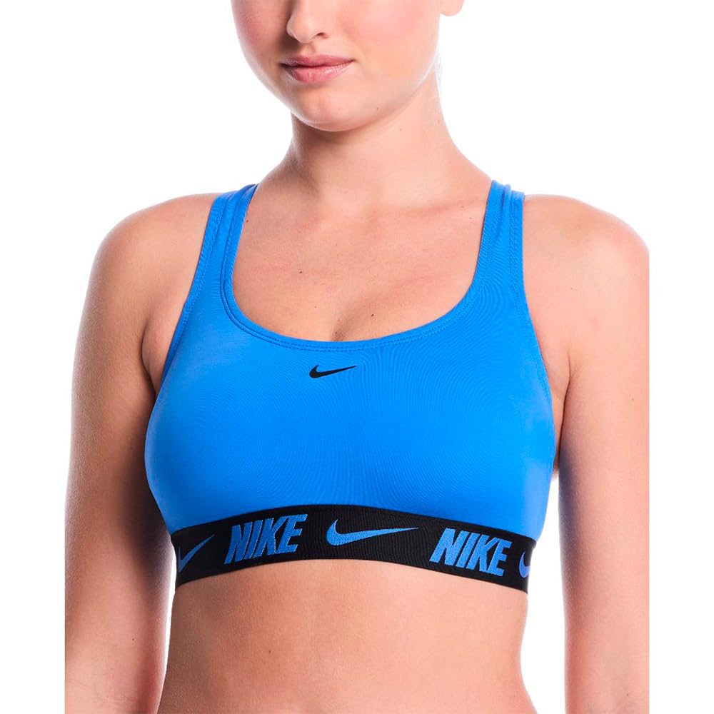 Nike Nike Swim Logo Tape Racerback Bikini Top Blue Crystal Swim Trunks Unisex - Adulto