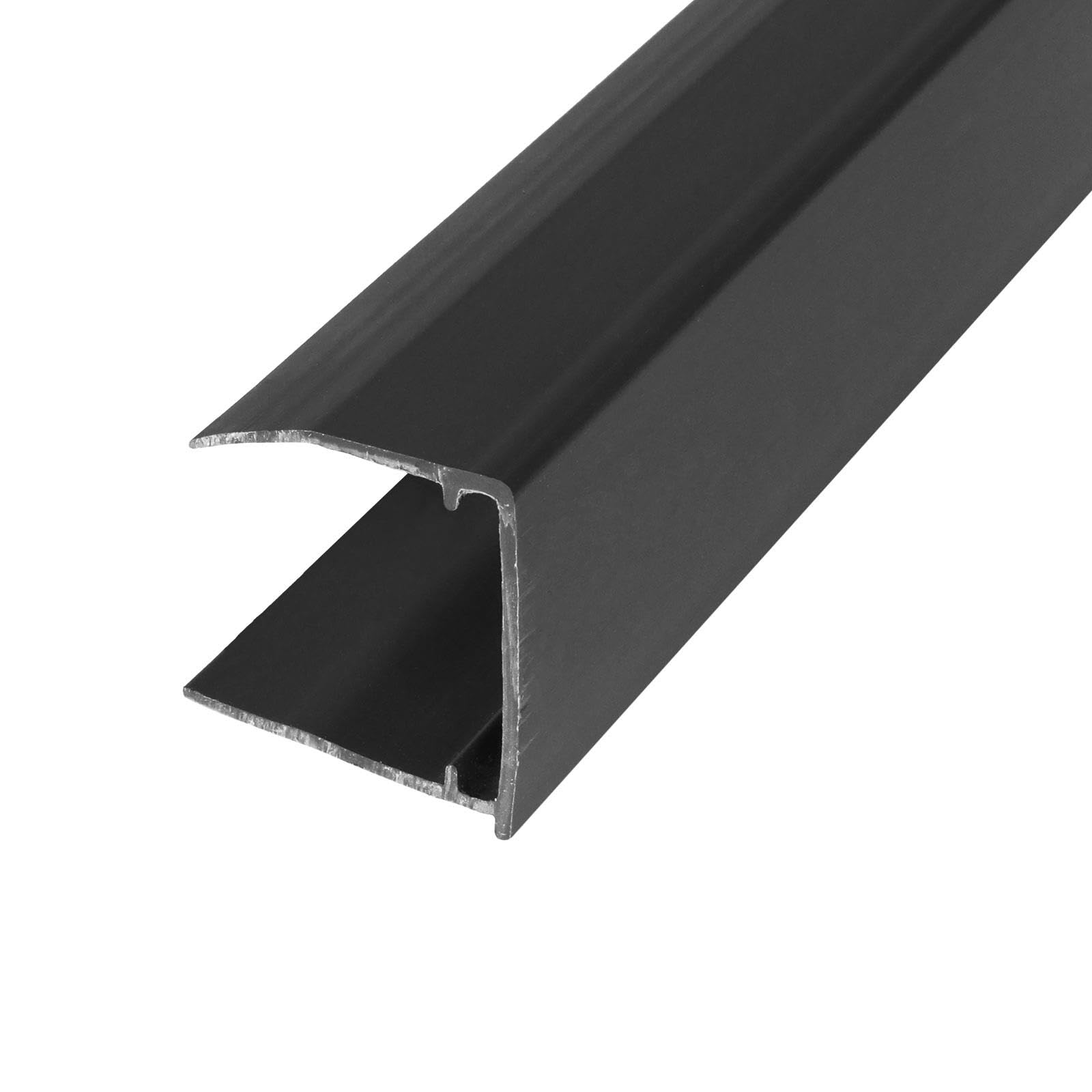 Polycarbonate End Closure Roof Sheet U-Profile Trim (5m) - Anth Grey, 25mm