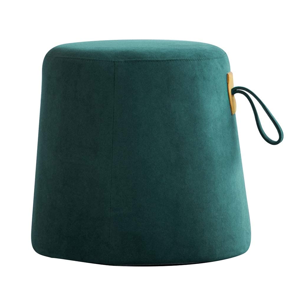 Tabouret bas en flanelle vert foncé pour soulager les jambes lourdes