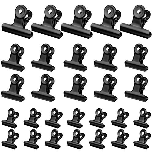 60 Pcs Metal Binder Paper Clips 3 Sizes Hinge Paper Clips Black Clamps Large Heavy Duty Clips for Food Bags Pictures Photos Art Crafts Home Office Supply