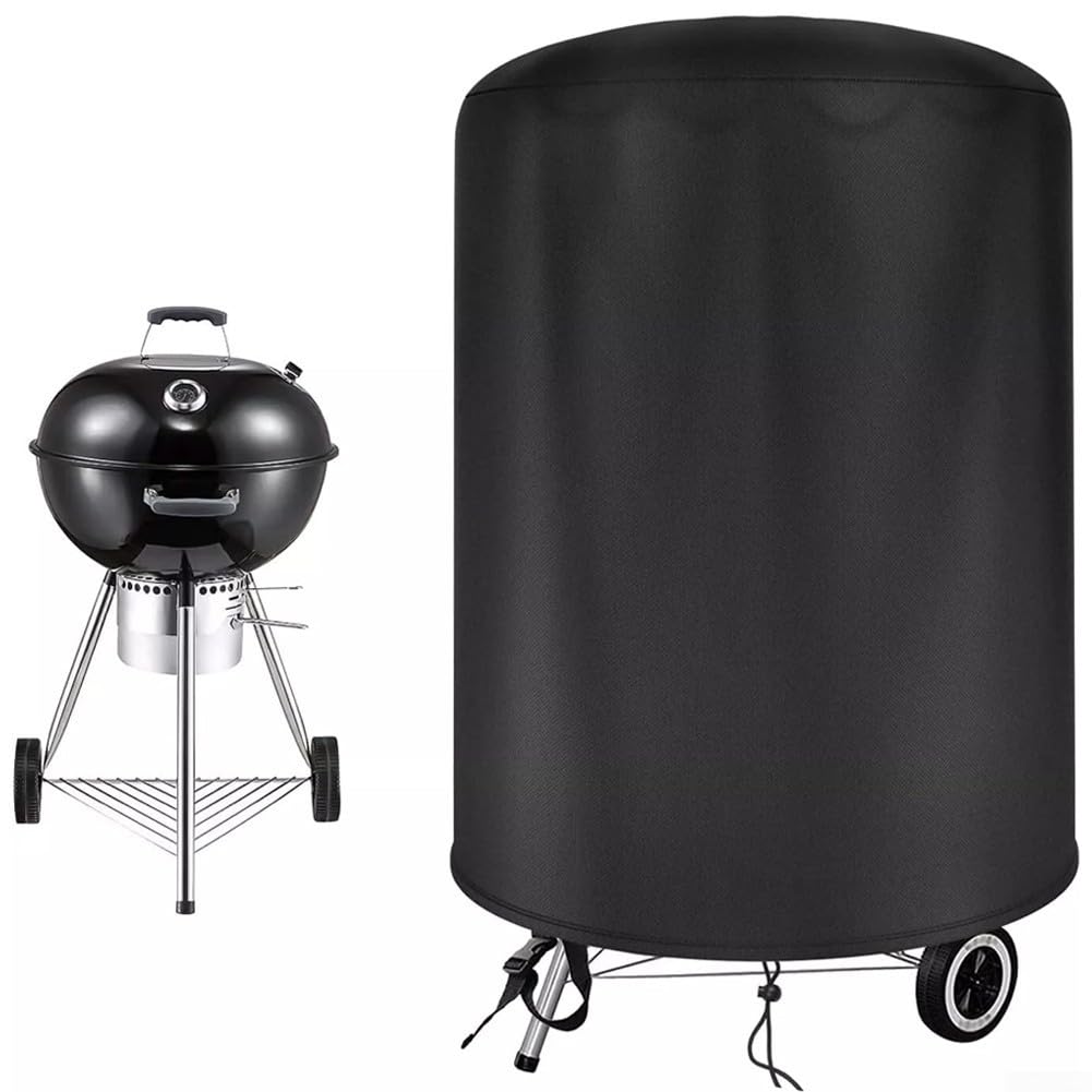Kettle BBQ Cover for Weber 57 CM 600D Charcoal Grill Cover for Weber Barbecue Heavy Duty Waterproof PU Covers for 57 CM Master Touch Charcoal Grill 70 * 70cm
