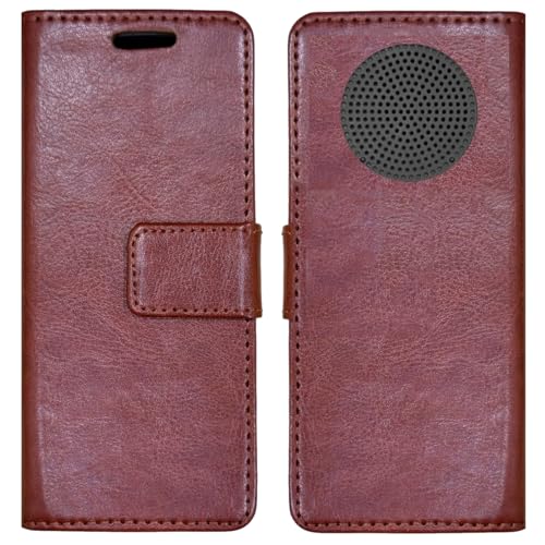 Image of ZAOMA Diary Type Flip Flap Case Cover Compatible for HMD 130 Music DS Model NO. : TA-1714 Keypad Mobile Feature Phone (HMD130 LTH04)