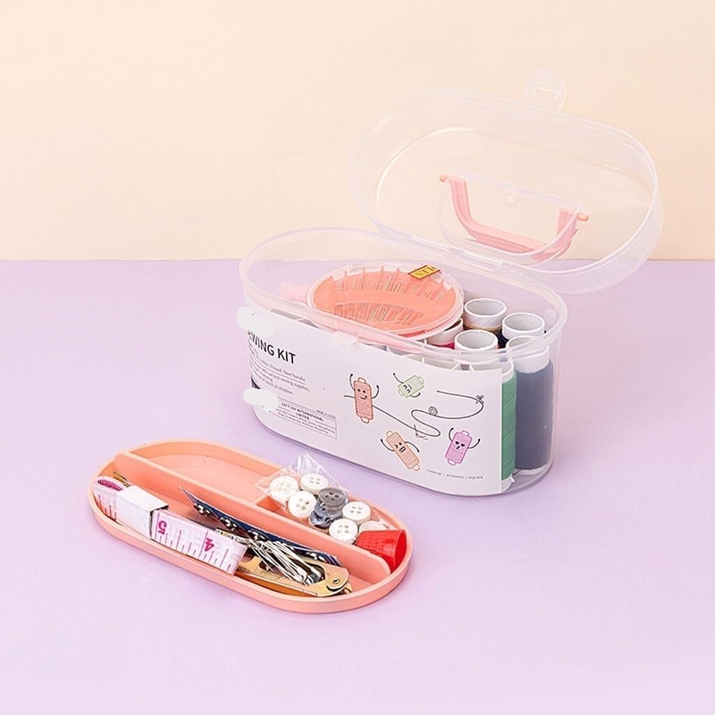 JSEIAJB Needle Wire Box Household Needle Wire Cover Package Needle Line Stitching Needle Multi-Function Portable(Blue)