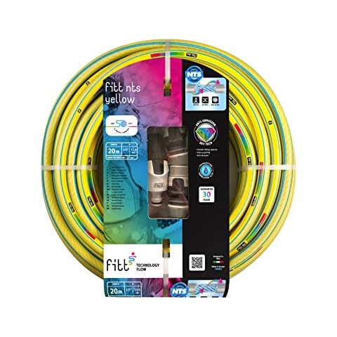 FITT NTS Yellow 20m Watering Hose with Nozzle Cover