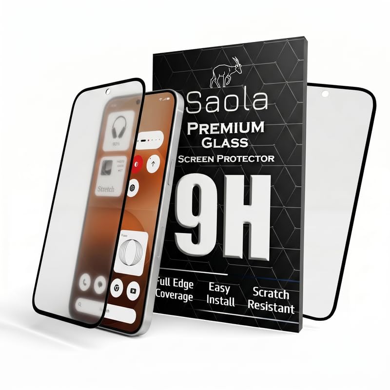 Image of Saola HD Matte Tempered Glass With 18H Hardness For Nothing Phone 4a Pro (PACK OF 1) with Hassle-less Installation Kit. Full screen Coverage. 6.83 inch