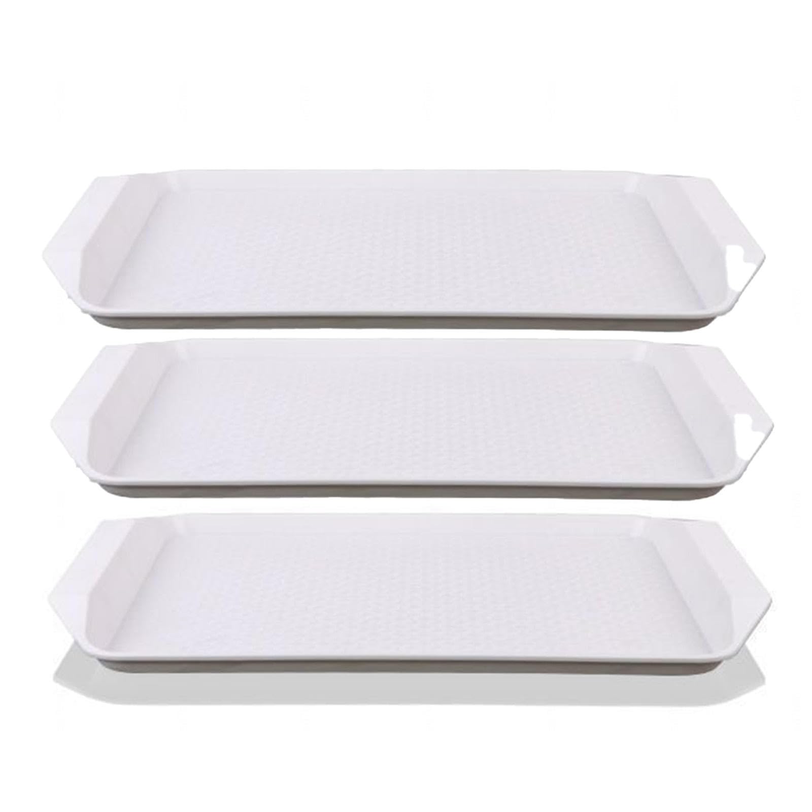 Boot Mat 3 Pack Plastic Tray Wet Shoes Mat for Garden, Bedroom, Entrance Area, Garage Boot Mats for Entryway,White