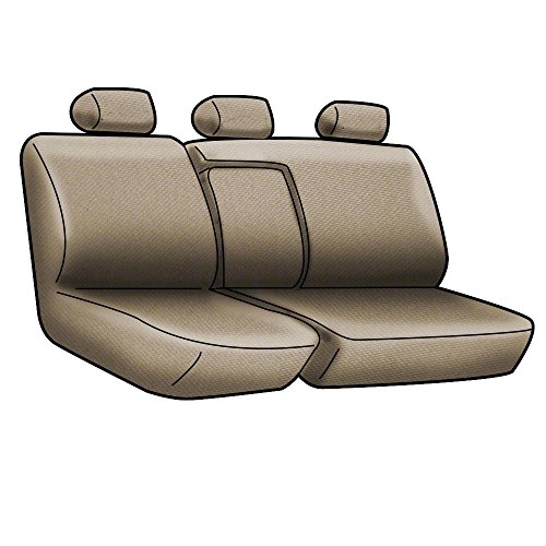 Coverking Custom Fit Rear 60/40 Bench Seat Cover For Select Toyota Prius Models - Premium Leatherette Solid (Black) #TOP1