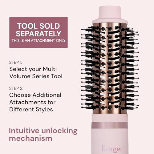 L'ANGE HAIR Multi-Volume Dryer Brush Attachment | Titanium Blow Dryer Brush Barrel for Volumizing & Styling | Tool Sold Separately | Attachment - Blush - Round 43mm - image 2