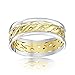 Imagen de Theia Anillo de Bodas de Oro Blanco y Amarillo de 9k de 7mm Celta