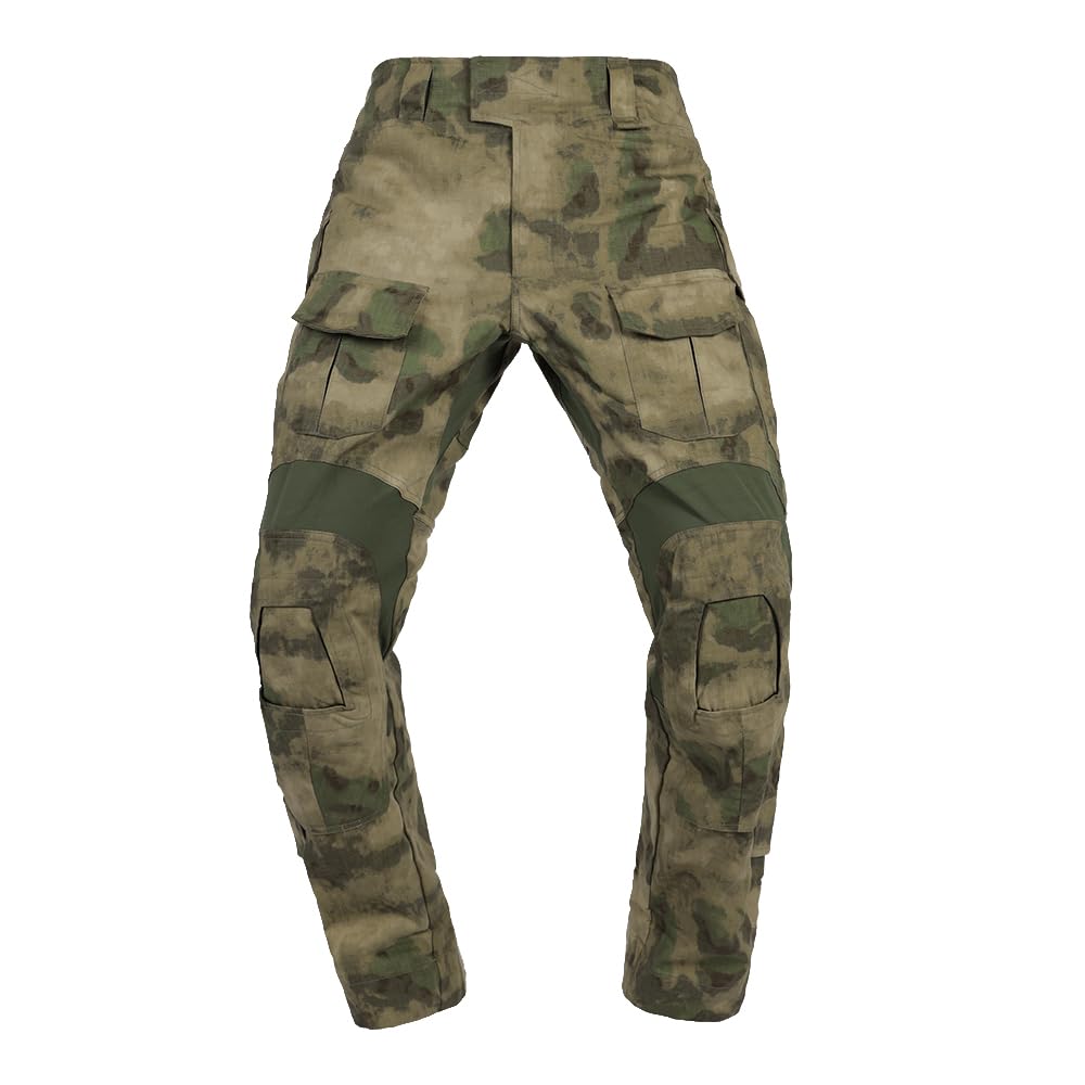 EMERSONGEAR Gen3 Pantalon de Paintball avec genouillères, Pantalon de Combat Militaire, Airsoft, Pantalon BDU, At-FG, Taille L