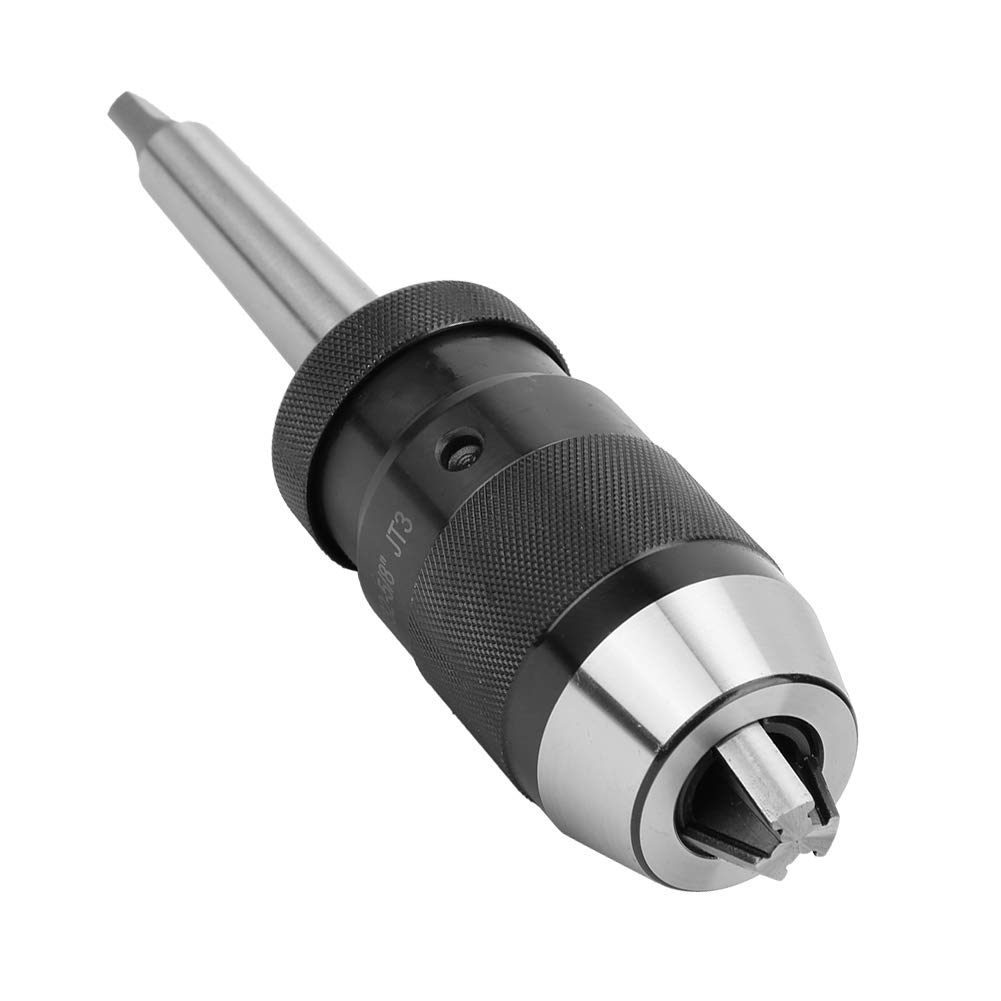 Estink Mandrino Trapano MT2-JT3, 1-16 mm Mandrino per Trapano a Colonna Mandrino Autoserrante per Tornio Senza Chiave con Albero Conico per Macchine Trapano, Fresatrici, Torni