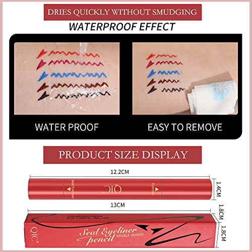 Blue Waterproof Liquid Wing Stamp Eyeliner - 1 Pen Winged Cat Eyes Liner Stamp Liquid Eyeliner Pen For All Eye Shapes, Precise Felt Tip Liquid Eye Liner Tattoo Tools,Eye Makeup Gift For Women Girl #TOP5