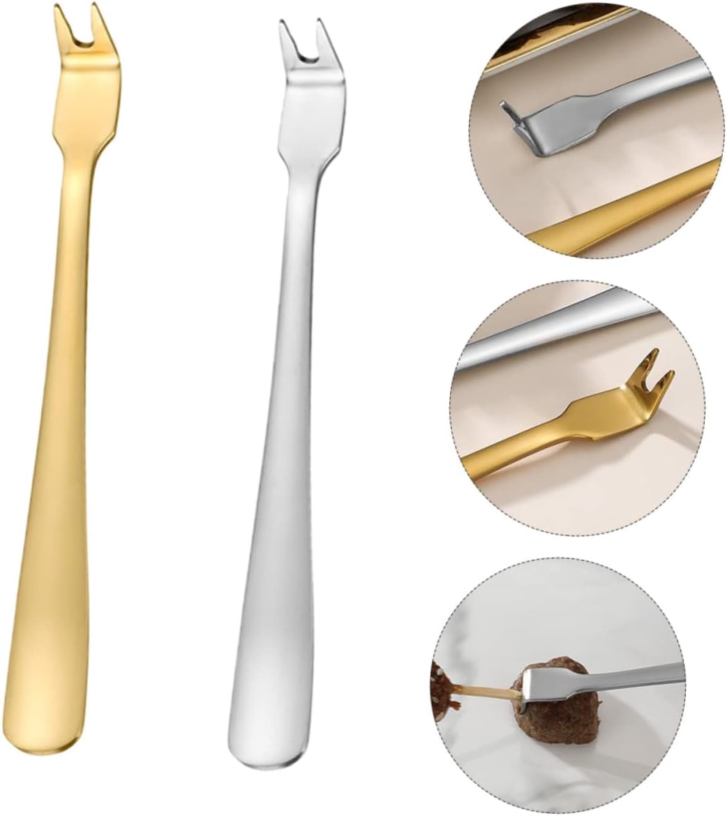 SHOWERORO 1set Assorted Stainless Steel Meat Forks Food Serving Forks for Bbq Grilling and Everyday Use for Home Restaurant and Picnics