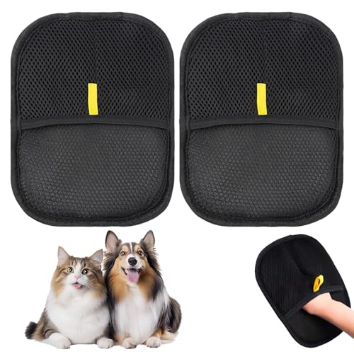 2 Stk Tierhaarentferner Handschuh,Fell Magnet Handschuh,Fellmagnet,Tierhaarentfernungshandschuh Jaustiere,Tierhaarentfernung Handschuh Katzenhaarentferner,Hundehaare Entfernen,Pet Hair Remover Glove