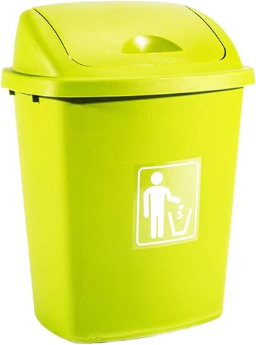 in-Home - Contenedores de compostaje para exteriores con borde superior oscilante, cubo de basura de plástico de gran capacidad para cocina,