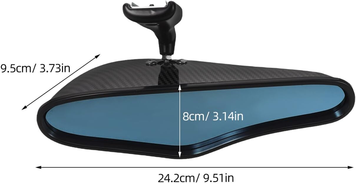UPKOCH Wide Carbon Fiber Rear View Mirror Replacement with Large Anti-glare Screen for Car Interior, Auxiliary Backup Rearview Mirror Assembly Suitable for Men and Women Driving