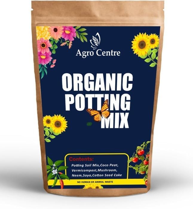 Potting Mix Organic with Cocopeat Vermicompost Neem Granule Plant Manure Made in Italy 2 Kg