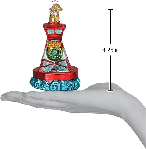 Miniatura 4 de Old World Christmas - Adorno de Navidad de boya festiva de vidrio soplado para árbol de Navidad, decoración festiva artesanal, colección náutica