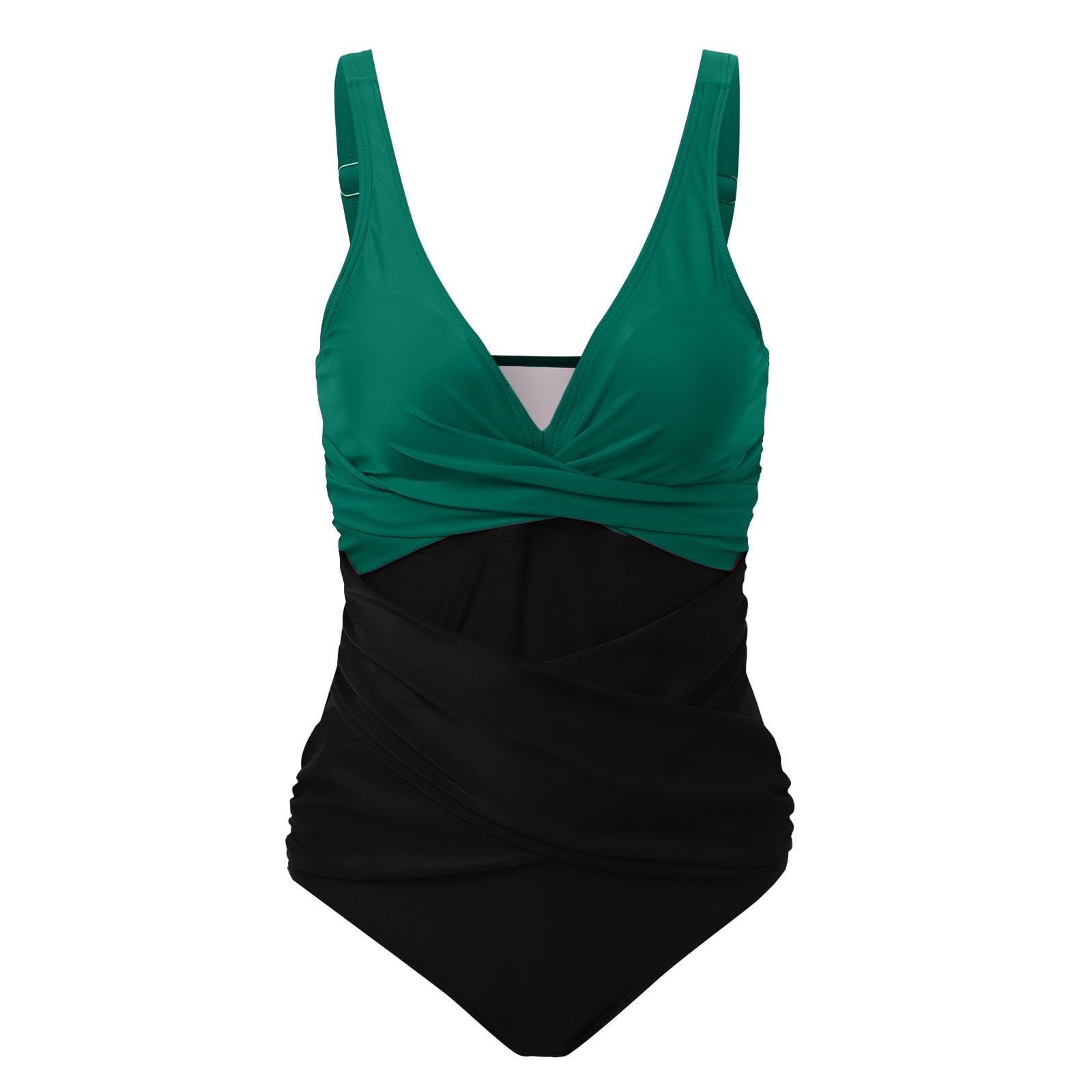 Costume da Bagno Intero Donna Halter con Scollo a V e all'Americana Senza Schienale Push Up Bikini Un Pezzo Tankini Swimwear Costumi Interi Pancia Curvy Estate Beachwear