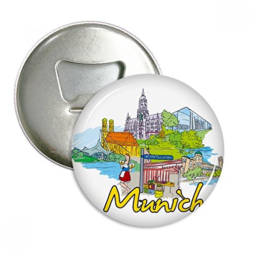Décapsuleur aimanté Munich 3pcs pour frigo et badges