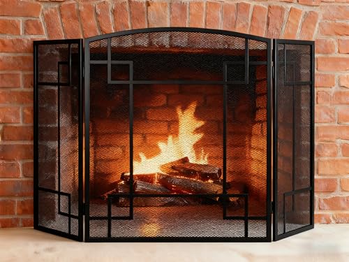 Gtongoko Fireplace Screen 3 Panel 48" W x 29" H