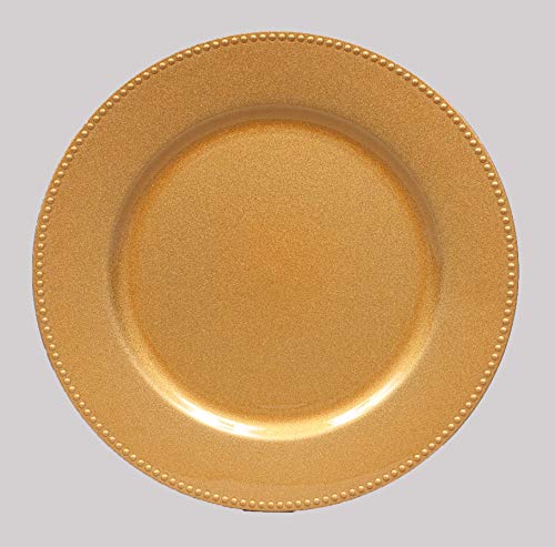 Platos Cargadores Acrílicos Dorados 13" Diámetro Set 24 miniatura 1